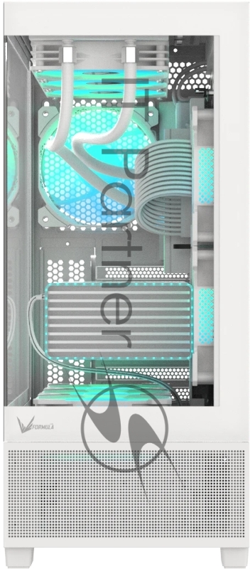 Корпус AeroCool / Formula V Line Crystal E1 White, ATX, TYPE-C*1, USB3.0*2, Switch Display Panel