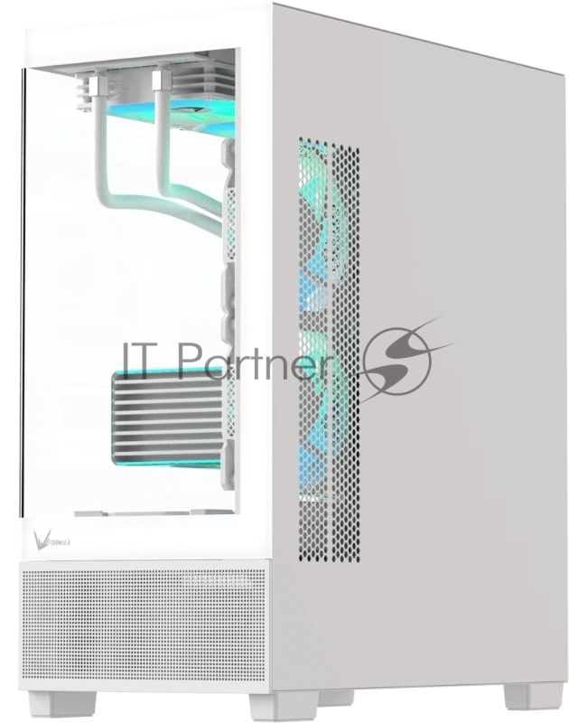 Корпус AeroCool / Formula V Line Crystal E1 White, ATX, TYPE-C*1, USB3.0*2, Switch Display Panel