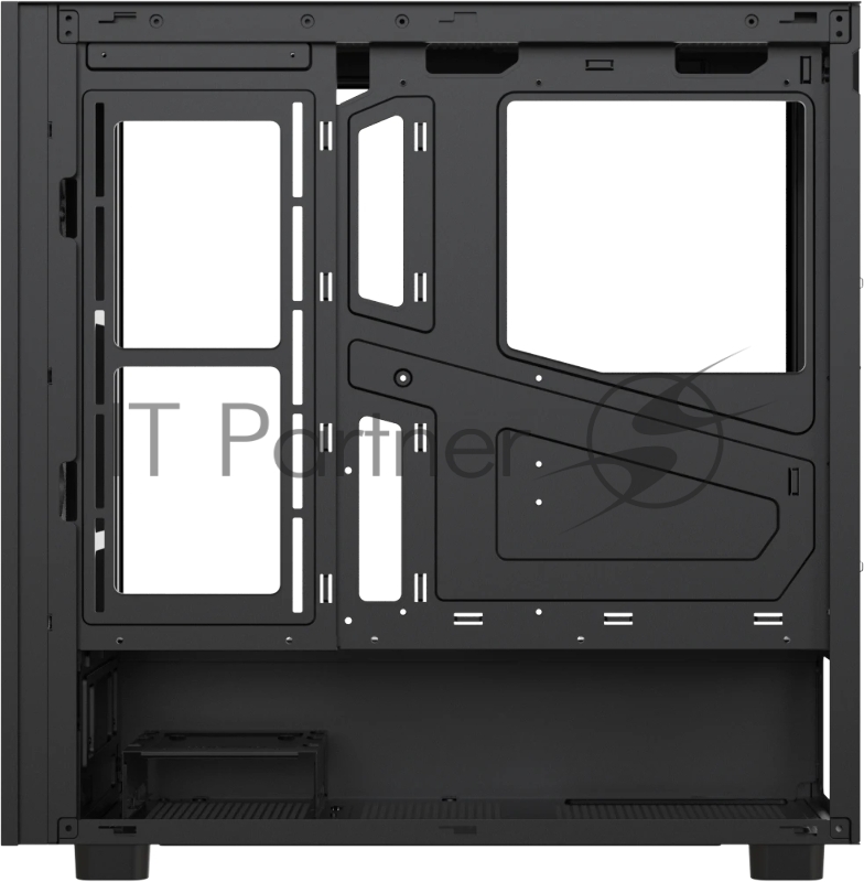 Корпус AeroCool / Formula V Line Mana Stone Black AR, ATX, TYPE-C*1, USB2.0*1, USB3.0*1, FRONT 3x120mm ARGB, REAR 1x120mm ARGB