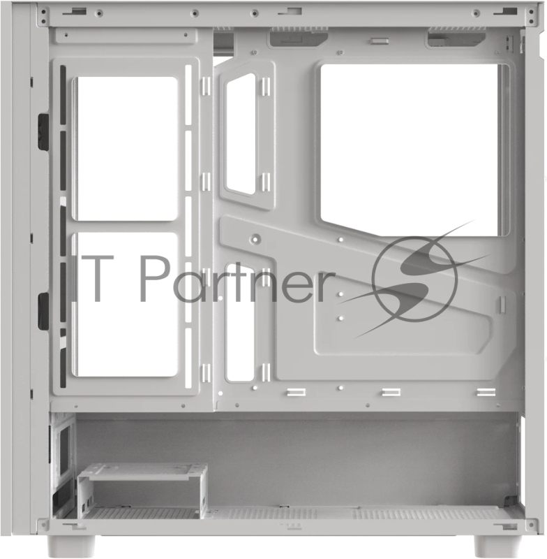 Корпус AeroCool / Formula V Line Mana Stone White AR, ATX, TYPE-C*1, USB2.0*1, USB3.0*1, FRONT 3x120mm ARGB, REAR 1x120mm ARGB