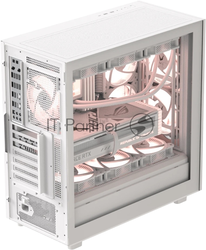 Корпус AeroCool / Formula V Line Mana Stone White AR, ATX, TYPE-C*1, USB2.0*1, USB3.0*1, FRONT 3x120mm ARGB, REAR 1x120mm ARGB
