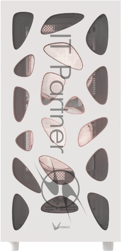 Корпус AeroCool / Formula V Line Mana Stone White AR, ATX, TYPE-C*1, USB2.0*1, USB3.0*1, FRONT 3x120mm ARGB, REAR 1x120mm ARGB