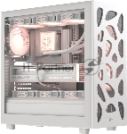 Корпус AeroCool / Formula V Line Mana Stone White AR, ATX, TYPE-C*1, USB2.0*1, USB3.0*1, FRONT 3x120mm ARGB, REAR 1x120mm ARGB