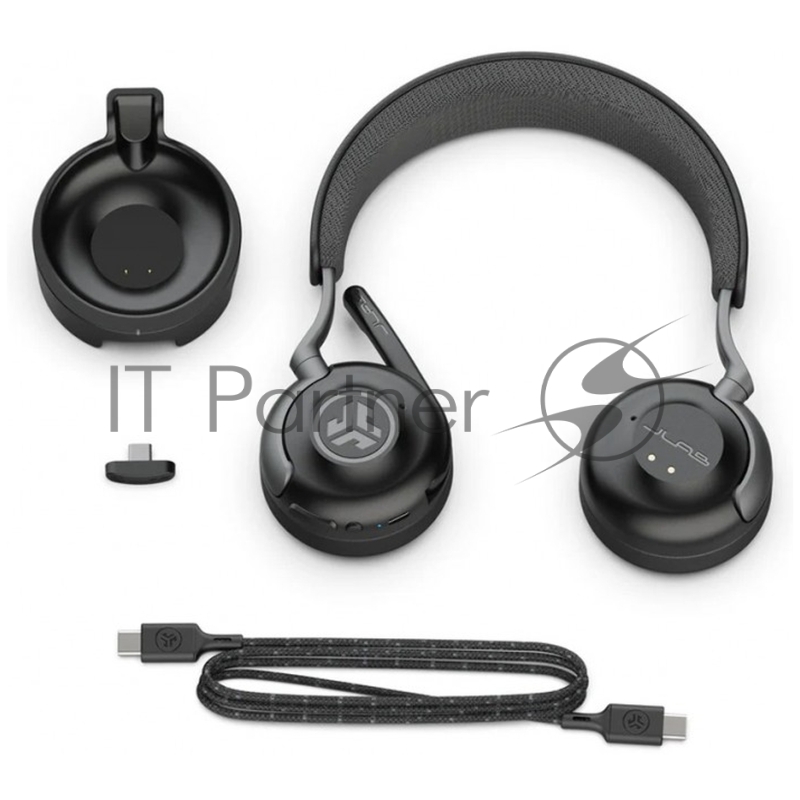 Беспроводная гарнитура Jlab Epic Work ANC Wireless Duo with Stand,Link USB- C (PN:HBEPICWORKRBLK63)