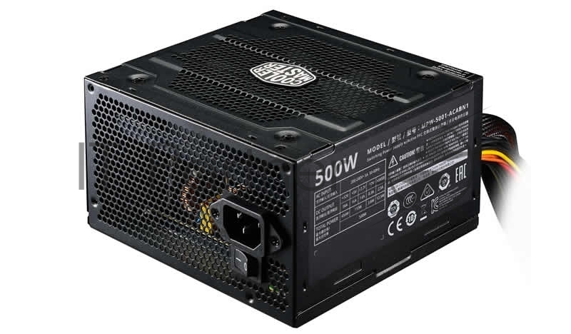 Блок питания 500Вт Cooler Master Elite 500 Ver.3 MPW-5001-ACABN1-EU ATX12V V2.31 (20/24+4/8+6/8pin, вентилятор d120мм) + кабель питания EURO (1.5м)