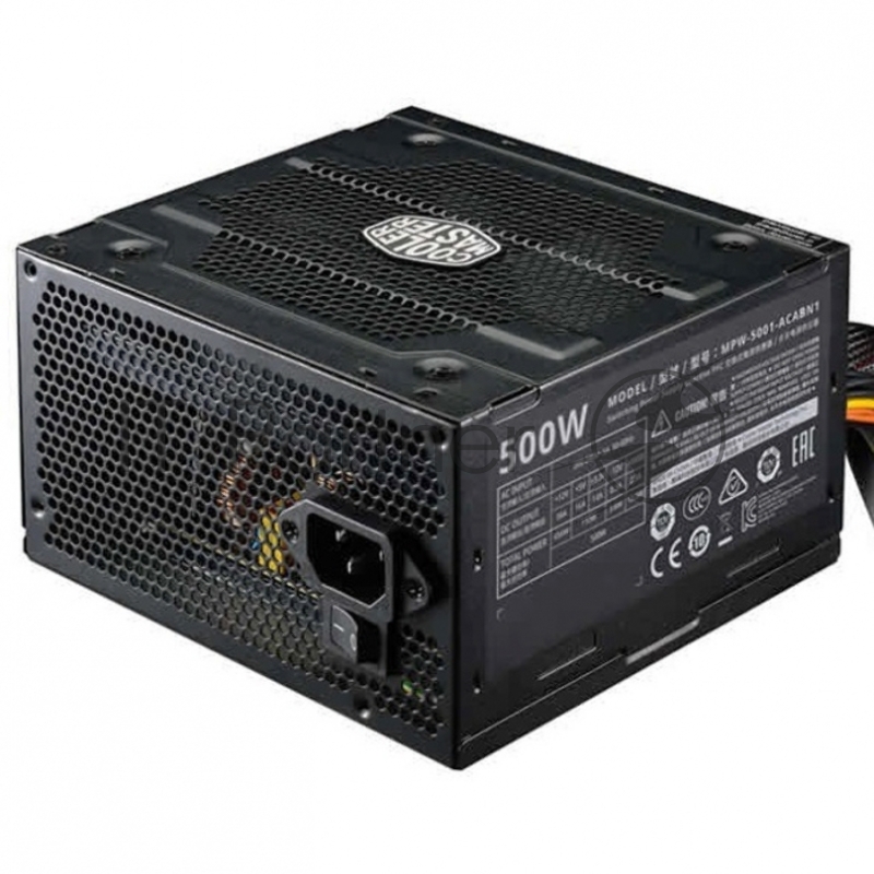 Блок питания 500Вт Cooler Master Elite 500 Ver.3 MPW-5001-ACABN1-EU ATX12V V2.31 (20/24+4/8+6/8pin, вентилятор d120мм) + кабель питания EURO (1.5м)