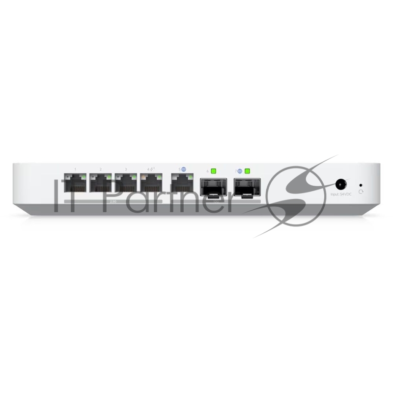 Маршрутизатор Ubiquiti UniFi Gateway Fiber 4 ядра (2,2 ГГц), 4х 2.5G RJ45, 1х 10G RJ45, 2х 10G SFP+