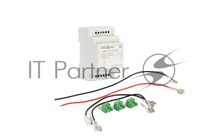 Источник питания SKAT-24-1.0 DIN 24В 1,3А АКБ внеш. 2х4,5-12Ач ток заряда 1,0–Iнагр. SKAT-24-1.0 DIN power supply 24V 1.3A battery ext. 2х4.5-12Ah charge current 1.0 – Iload.