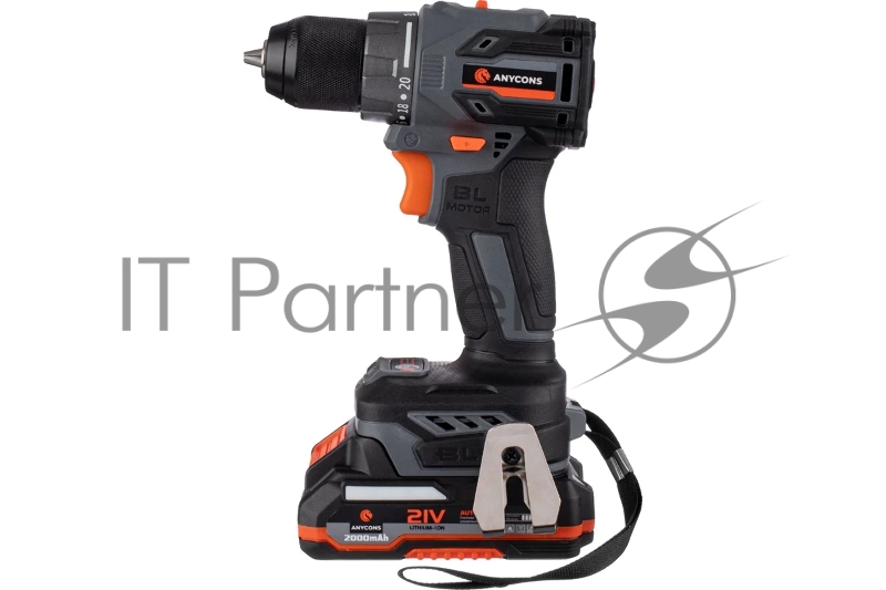 Дрель-шуруповерт Anycons AC-ID2101, Аккумуляторная, 21В, 2 АКБ, Кейс, Ударная