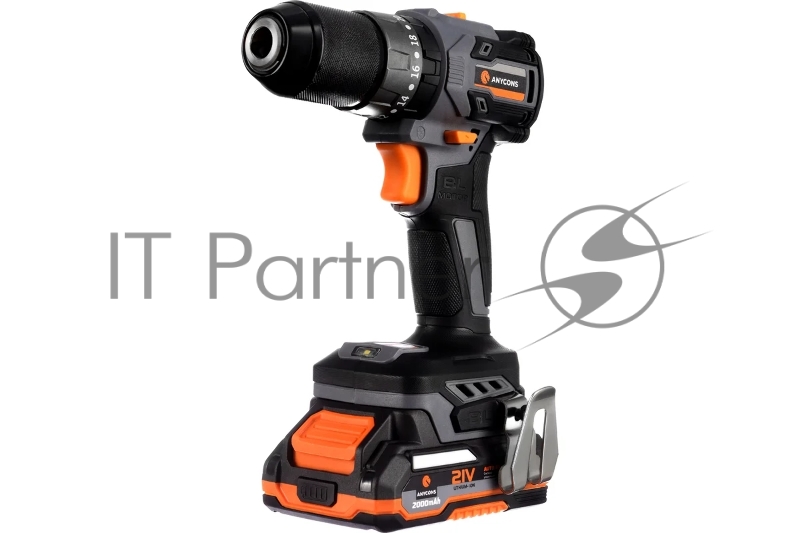 Дрель-шуруповерт Anycons AC-ID2101, Аккумуляторная, 21В, 2 АКБ, Кейс, Ударная