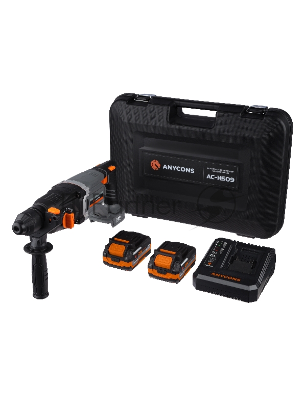 Бесщеточный перфоратор Anycons AC-H509 SDS+, 2,8 Дж, 21В, 2 акб