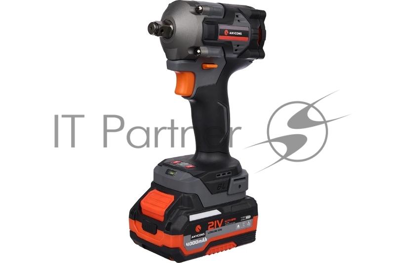 Бесщеточный ударный гайковерт Anycons AC-SD380 21В 380 Н.м (2 акк)