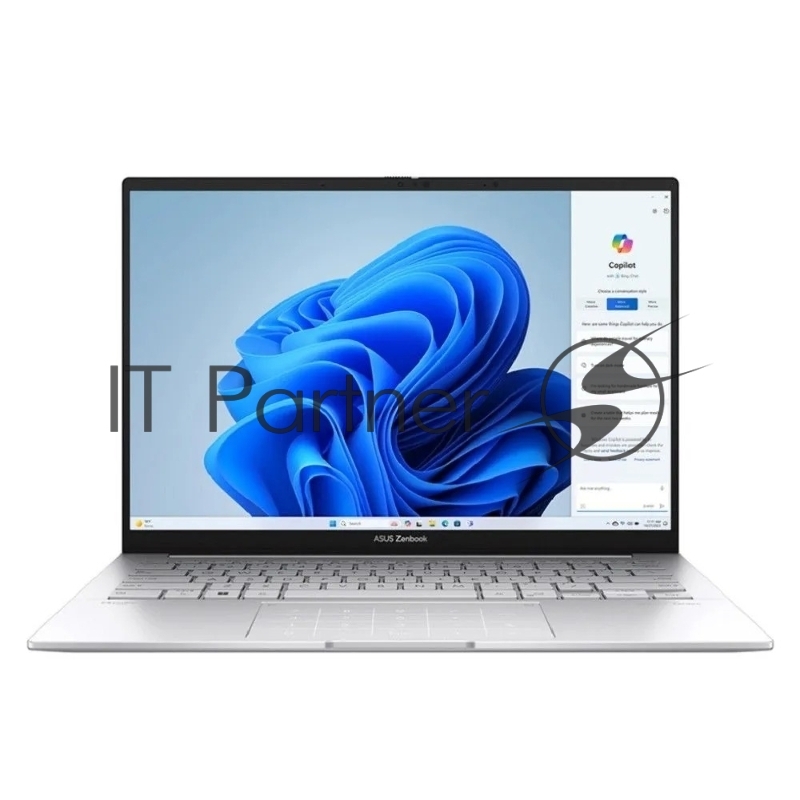 Ноутбук ASUS Zenbook 14 OLED UX3405CA-QL680 Intel Core Ultra 9 285H 3700MHz/14/1920x1200/32GB/1024 SSD/Intel Arc Graphics/Wi-Fi/Bluetooth/Windo 11 Pro (90NB14W4-M010B0_Win11P) Silver
