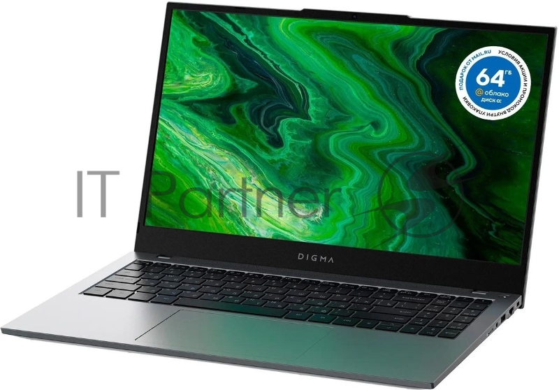 Ноутбук Digma Pro Fortis M Core i7 1255U 32Gb SSD512Gb Intel Iris Xe graphics 15.6 IPS FHD (1920x1080) Windows 11 Pro grey WiFi BT Cam 4250mAh (DN15P7-BDXW01)