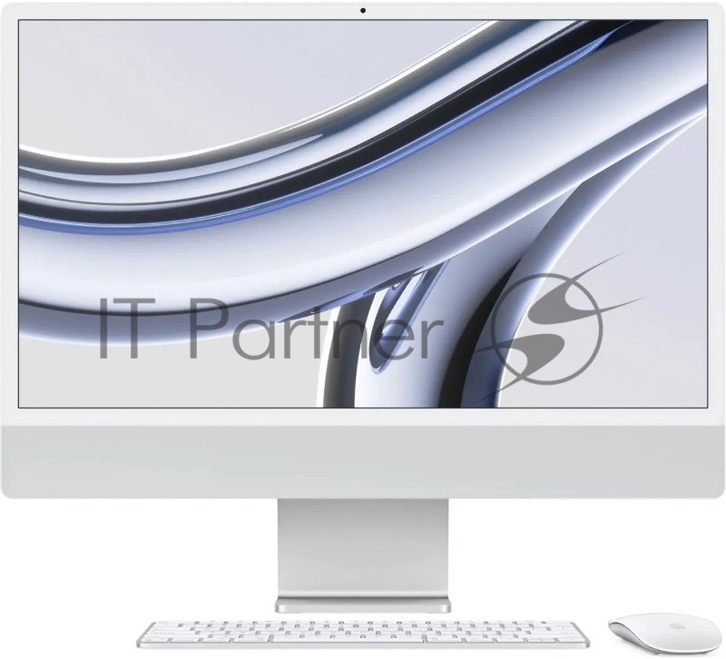 Моноблок Apple iMac A2874 24 4.5K M3 8 core (4) 8Gb SSD512Gb 10 core GPU macOS WiFi BT 143W клавиатура мышь Cam серебристый 4480x2520