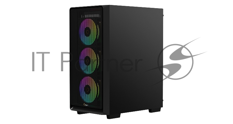 Компьютерный корпус Ocypus Gamma C60 BK ARGB, ATX, USB3.0*1+USB2.0*2, FRONT 3x120mm ARGB, REAR 1x120mm ARGB