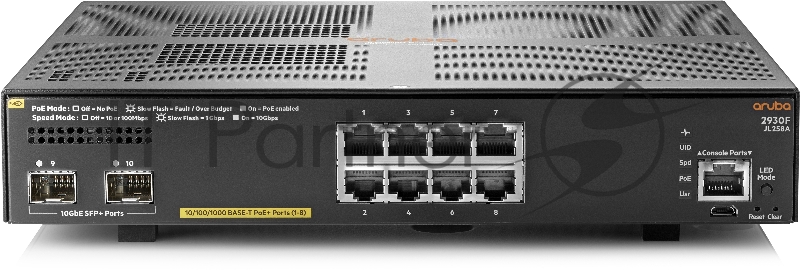Коммутатор HP Aruba 2930F 8G PoE+ 2SFP+ Swch