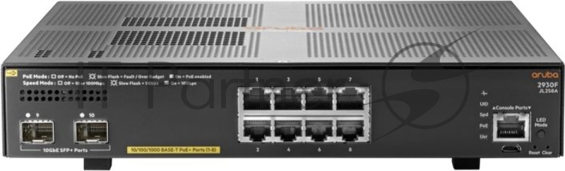 Коммутатор HP Aruba 2930F 8G PoE+ 2SFP+ Swch