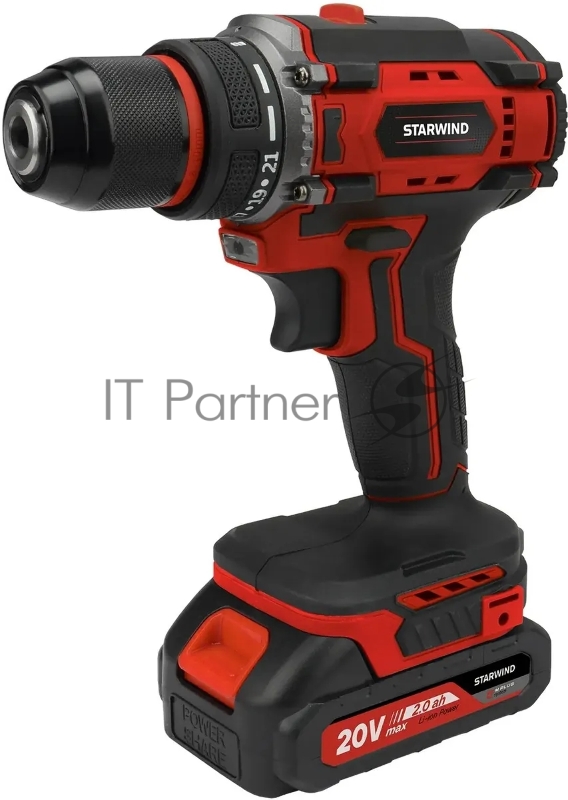 Дрель-шуруповерт Starwind CD20-2.0/2.0S1 40Вт аккум. патрон:быстрозажимной