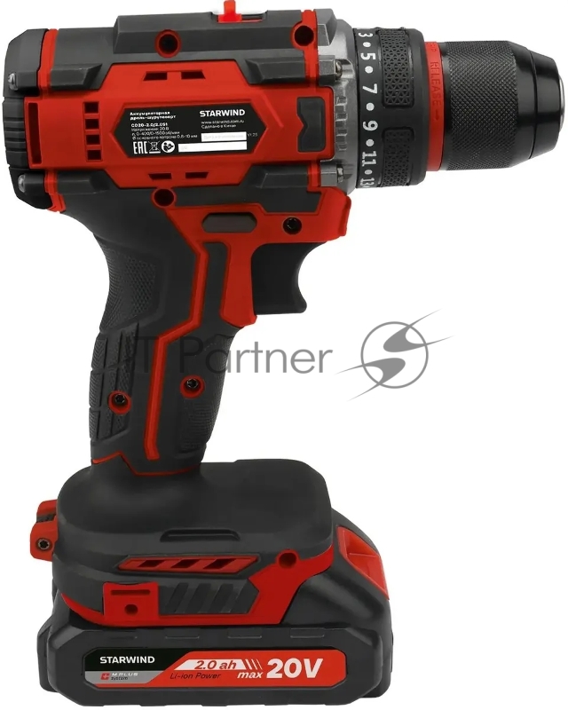 Дрель-шуруповерт Starwind CD20-2.0/2.0S1 40Вт аккум. патрон:быстрозажимной