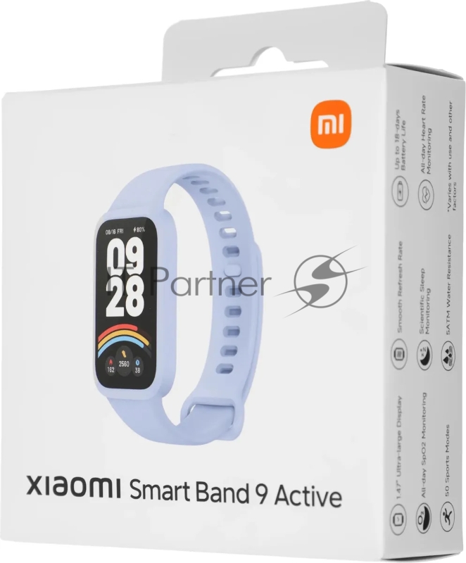 Фитнес-трекер Xiaomi Smart Band 9 Active TFT корп.:фиолетовый рем.:фиолетовый (BHR08L3GL)