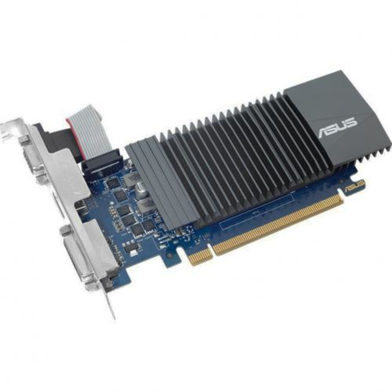 Видеокарта ASUS GeForce GT 710 2ГБ GT710-SL-2GD5 (GeForce GT 710, DDR5, D-Sub, DVI, HDMI) (PCI-E)