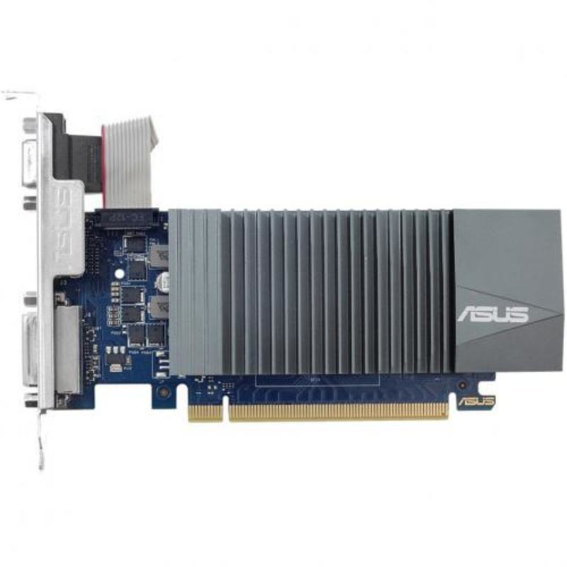 Видеокарта ASUS GeForce GT 710 2ГБ GT710-SL-2GD5 (GeForce GT 710, DDR5, D-Sub, DVI, HDMI) (PCI-E)