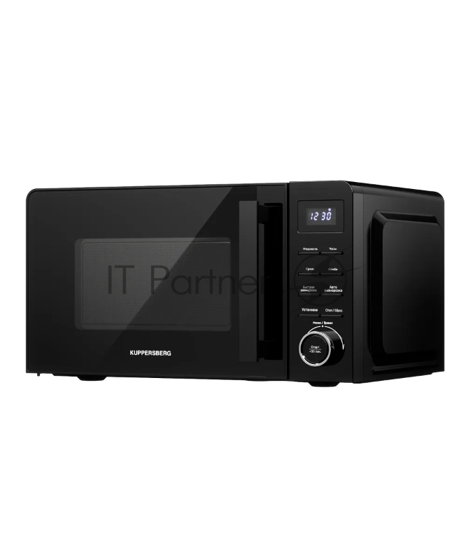 Микроволновая печь Kuppersberg TMW 202 B, High-Tech, отдельностоящая, объем 20 л, 10 уровней мощности, 11 автоматических программ, кварцевый гриль, таймер, поворотное/кнопочное управление, мощность 700 Вт, поворотный стол, цвет черный