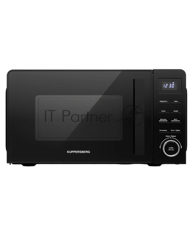 Микроволновая печь Kuppersberg TMW 202 B, High-Tech, отдельностоящая, объем 20 л, 10 уровней мощности, 11 автоматических программ, кварцевый гриль, таймер, поворотное/кнопочное управление, мощность 700 Вт, поворотный стол, цвет черный