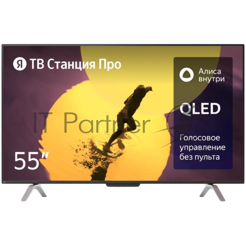 Телевизор Яндекс 55 YNDX-00101 черный QLED UHD 60Hz Алиса