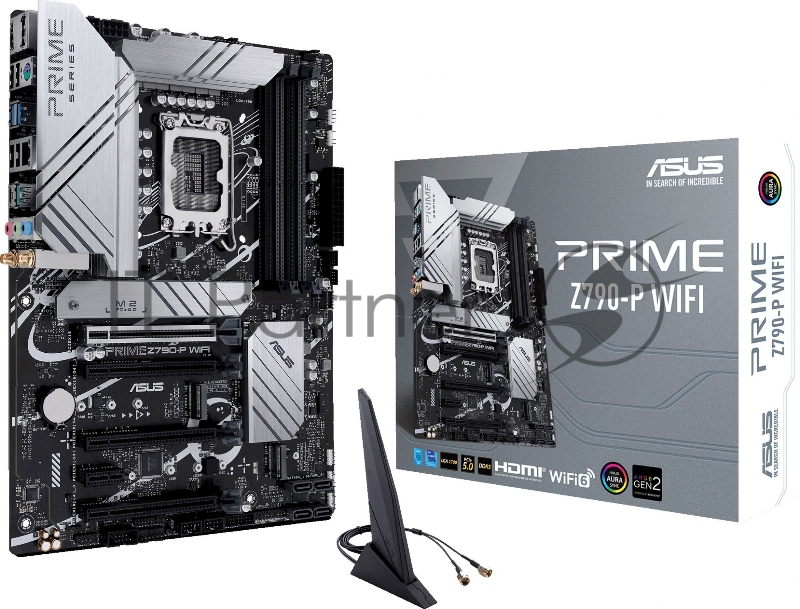 Материнская плата ASUS PRIME Z790-P WIFI, LGA 1700, Intel Z790, 4xDDR5, 4xSATA, 3xM.2 PCIe 4.0 x4, 1xPCIe 5.0 x16, 3xPCIe x4, 1xPCIe x1, 1xHDMI, 1xDP, 1xUSB-C 3.2 Gen 2, 1xUSB 3.2 Gen 2, 2xUSB 3.2 Gen 1, 4xUSB 2.0, 1x 2.5Gb LAN, 3x3.5 мм, 7.1, ATX