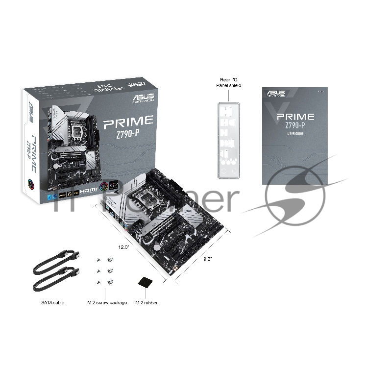 Материнская плата ASUS PRIME Z790-P, LGA 1700, Intel Z790, 4xDDR5, 4xSATA, 3xM.2 PCIe 4.0 x4, 1xPCIe 5.0 x16, 3xPCIe x4, 1xPCIe x1, 1xHDMI, 1xDP, 1xUSB-C 3.2 Gen 2x2, 1xUSB 3.2 Gen 2, 2xUSB 3.2 Gen 1, 4xUSB 2.0, 1x 2.5Gb LAN, 3x3.5 мм, 7.1, ATX