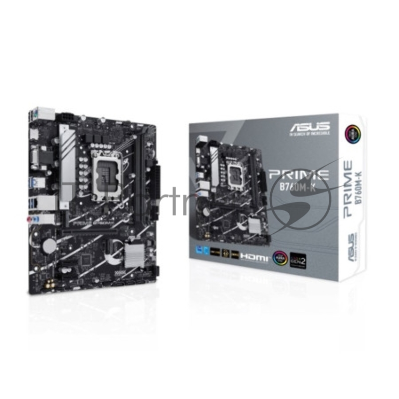 Материнская плата ASUS PRIME B760M-K, LGA 1700, Intel B760, 2xDDR5, 4xSATA, 2xM.2, 1xPCIe 4.0 x16, 2xPCIe x1, 1xHDMI, 1xVGA, 1x 2.5Gb LAN, 2xUSB-A 3.2 Gen 1, 2xUSB-A 2.0, 3x3.5 мм, 7.1, mATX