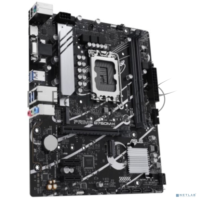 Материнская плата ASUS PRIME B760M-K, LGA 1700, Intel B760, 2xDDR5, 4xSATA, 2xM.2, 1xPCIe 4.0 x16, 2xPCIe x1, 1xHDMI, 1xVGA, 1x 2.5Gb LAN, 2xUSB-A 3.2 Gen 1, 2xUSB-A 2.0, 3x3.5 мм, 7.1, mATX