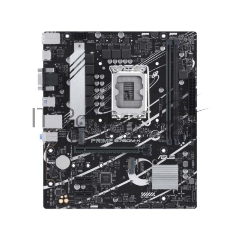 Материнская плата ASUS PRIME B760M-K, LGA 1700, Intel B760, 2xDDR5, 4xSATA, 2xM.2, 1xPCIe 4.0 x16, 2xPCIe x1, 1xHDMI, 1xVGA, 1x 2.5Gb LAN, 2xUSB-A 3.2 Gen 1, 2xUSB-A 2.0, 3x3.5 мм, 7.1, mATX