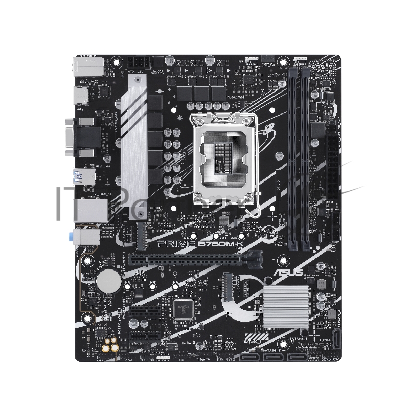 Материнская плата ASUS PRIME B760M-K, LGA 1700, Intel B760, 2xDDR5, 4xSATA, 2xM.2, 1xPCIe 4.0 x16, 2xPCIe x1, 1xHDMI, 1xVGA, 1x 2.5Gb LAN, 2xUSB-A 3.2 Gen 1, 2xUSB-A 2.0, 3x3.5 мм, 7.1, mATX