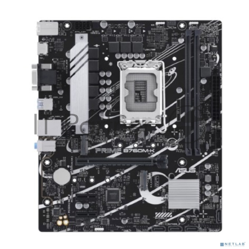 Материнская плата ASUS PRIME B760M-K, LGA 1700, Intel B760, 2xDDR5, 4xSATA, 2xM.2, 1xPCIe 4.0 x16, 2xPCIe x1, 1xHDMI, 1xVGA, 1x 2.5Gb LAN, 2xUSB-A 3.2 Gen 1, 2xUSB-A 2.0, 3x3.5 мм, 7.1, mATX