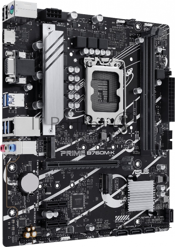 Материнская плата ASUS PRIME B760M-K, LGA 1700, Intel B760, 2xDDR5, 4xSATA, 2xM.2, 1xPCIe 4.0 x16, 2xPCIe x1, 1xHDMI, 1xVGA, 1x 2.5Gb LAN, 2xUSB-A 3.2 Gen 1, 2xUSB-A 2.0, 3x3.5 мм, 7.1, mATX