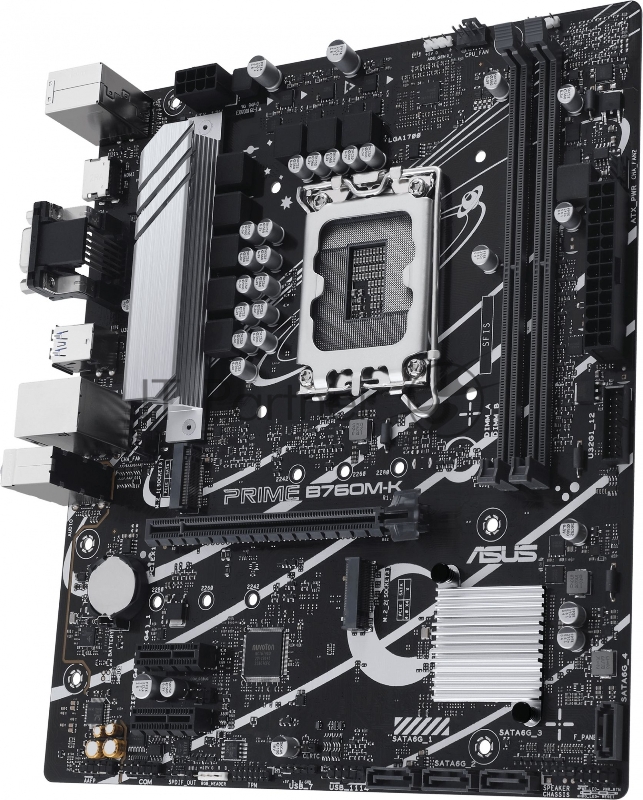 Материнская плата ASUS PRIME B760M-K, LGA 1700, Intel B760, 2xDDR5, 4xSATA, 2xM.2, 1xPCIe 4.0 x16, 2xPCIe x1, 1xHDMI, 1xVGA, 1x 2.5Gb LAN, 2xUSB-A 3.2 Gen 1, 2xUSB-A 2.0, 3x3.5 мм, 7.1, mATX