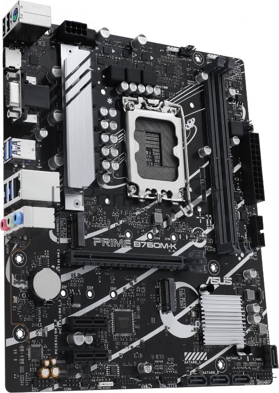 Материнская плата ASUS PRIME B760M-K, LGA 1700, Intel B760, 2xDDR5, 4xSATA, 2xM.2, 1xPCIe 4.0 x16, 2xPCIe x1, 1xHDMI, 1xVGA, 1x 2.5Gb LAN, 2xUSB-A 3.2 Gen 1, 2xUSB-A 2.0, 3x3.5 мм, 7.1, mATX