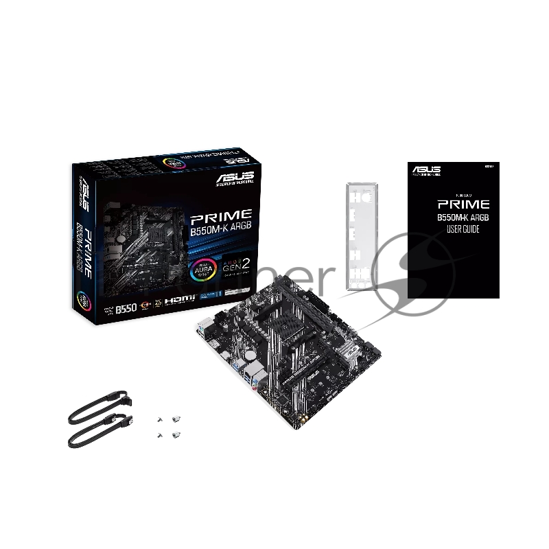 Материнская плата ASUS PRIME B550M-K ARGB, Socket AM4, AMD B550, 2xDDR4, 4xSATA, 2xM.2, 1xPCI-E 4.0 x16, 1xPCI-E x1, 1xHDMI, 1xDP, 1x 1Gb LAN, 4xUSB-A 3.2 Gen 1, 2xUSB-A 2.0, 3x3.5 мм, 7.1, Micro-ATX