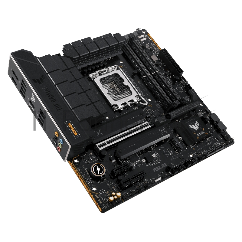 Материнская плата ASUS TUF GAMING B760M-PLUS II, LGA 1700, Intel B760, 4xDDR5, 4xSATA, 3xM.2, 1xPCIe 5.0 x16, 1xPCIe x4, 1xPCIe x1, 1xUSB-A 3.2 Gen 2, 2xUSB-A 3.2 Gen 1, 4xUSB 2.0, 1xUSB-C 3.2 Gen 2x2, 1x2.5Gb LAN, 5x3.5 мм, 7.1, mATX