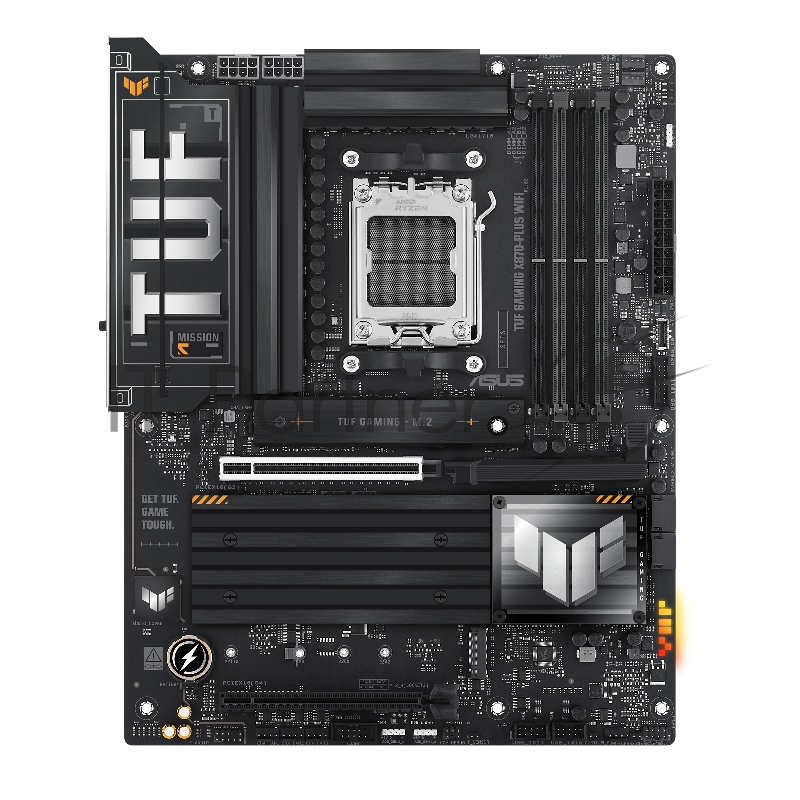 Материнская плата ASUS TUF GAMING X870-PLUS WIFI, AM5, AMD X870, 4xDDR5, 2xSATA, 4xM.2, 1xPCIe 5.0 x16, 1xPCIe 4.0 x4, 1xHDMI, 1xUSB-C 3.2 Gen 2, 1xUSB-C 3.2 Gen 2x2, 2xUSB-C 4.0, 1x 2.5Gb LAN, 1xUSB-A 2.0, 3xUSB-A 3.2 Gen 2, 4xUSB-A 3.2 Gen 1, 5x3.5