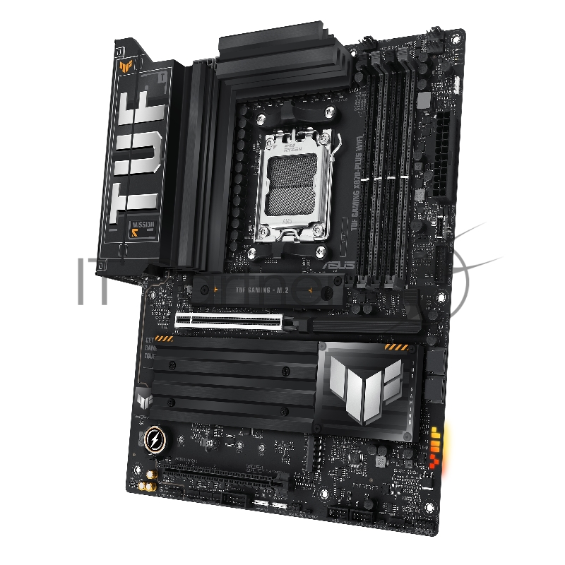 Материнская плата ASUS TUF GAMING X870-PLUS WIFI, AM5, AMD X870, 4xDDR5, 2xSATA, 4xM.2, 1xPCIe 5.0 x16, 1xPCIe 4.0 x4, 1xHDMI, 1xUSB-C 3.2 Gen 2, 1xUSB-C 3.2 Gen 2x2, 2xUSB-C 4.0, 1x 2.5Gb LAN, 1xUSB-A 2.0, 3xUSB-A 3.2 Gen 2, 4xUSB-A 3.2 Gen 1, 5x3.5