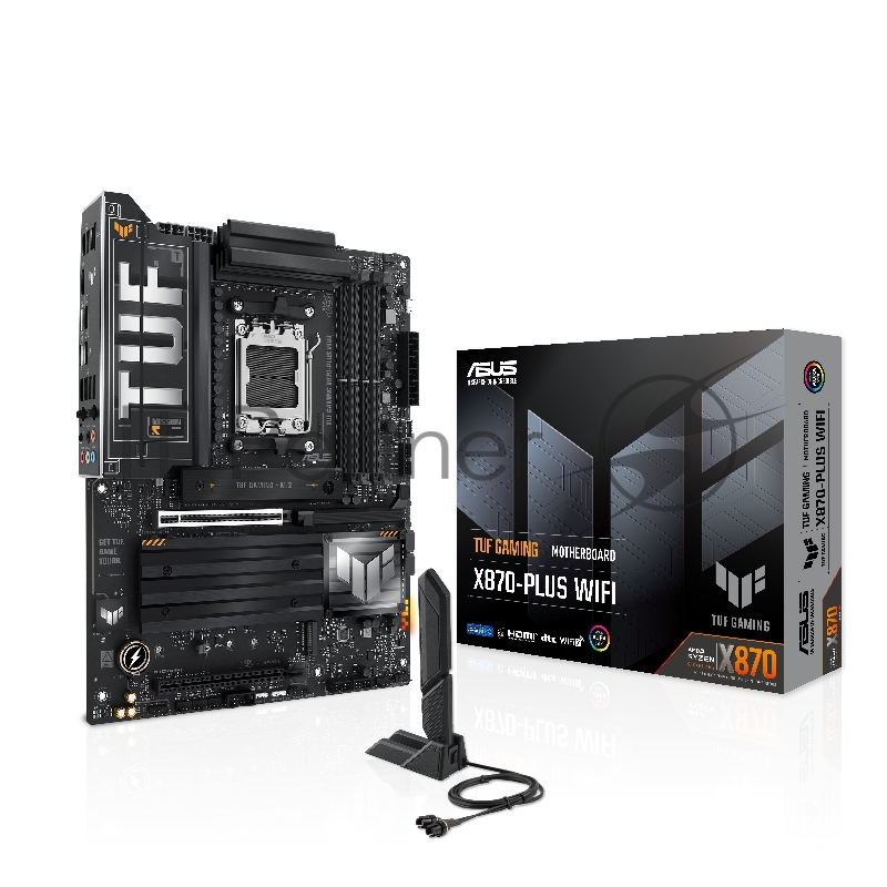 Материнская плата ASUS TUF GAMING X870-PLUS WIFI, AM5, AMD X870, 4xDDR5, 2xSATA, 4xM.2, 1xPCIe 5.0 x16, 1xPCIe 4.0 x4, 1xHDMI, 1xUSB-C 3.2 Gen 2, 1xUSB-C 3.2 Gen 2x2, 2xUSB-C 4.0, 1x 2.5Gb LAN, 1xUSB-A 2.0, 3xUSB-A 3.2 Gen 2, 4xUSB-A 3.2 Gen 1, 5x3.5