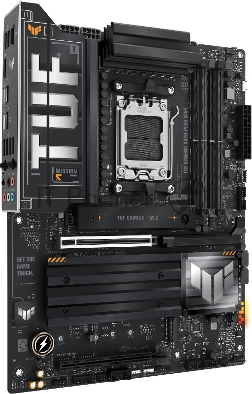 Материнская плата ASUS TUF GAMING X870-PLUS WIFI, AM5, AMD X870, 4xDDR5, 2xSATA, 4xM.2, 1xPCIe 5.0 x16, 1xPCIe 4.0 x4, 1xHDMI, 1xUSB-C 3.2 Gen 2, 1xUSB-C 3.2 Gen 2x2, 2xUSB-C 4.0, 1x 2.5Gb LAN, 1xUSB-A 2.0, 3xUSB-A 3.2 Gen 2, 4xUSB-A 3.2 Gen 1, 5x3.5