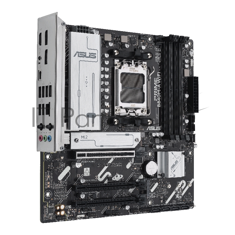 Материнская плата ASUS PRIME B840M-A WIFI, AM5, AMD B840, 4xDDR5, 4xSATA III, 3xM.2, 1xPCIe 4.0 x16, 2xPCIe 3.0 x16 (x1), 2xDP, 1xHDMI, 1x 2.5Gb LAN, Wi-Fi 6E, 2xUSB-A 10Gbps, 1xUSB-C 5Gbps, 4xUSB-A 2.0, 3x3.5 мм, 7.1, micro-ATX