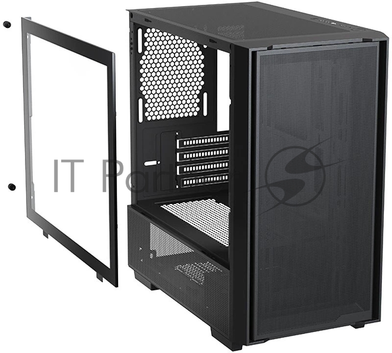 Компьютерный корпус XASTRA A400M 0F Black mATX/Mesh/Screwless TG+Mesh/ no fans/ A400M-0F