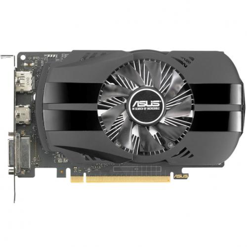 Видеокарта ASUS GeForce GTX 1050 Ti 4ГБ PH-GTX1050TI-4G (GeForce GTX 1050 Ti, DDR5, DVI, HDMI, DP) (PCI-E)