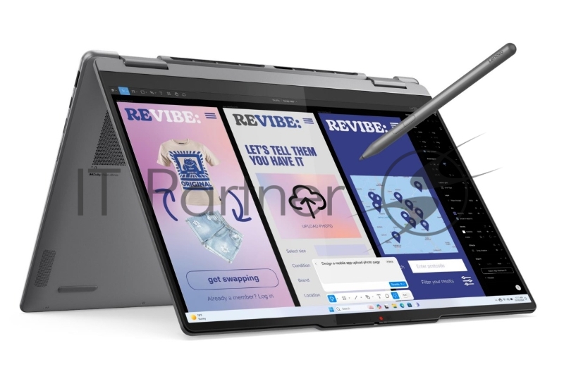 Ноутбук Lenovo Yoga 7 2-in-1 16ILL10 (КЛАВ.РУС.ГРАВ.) Luna Grey 16 {WUXGA (1920x1200) Touch 300nits Ultra 7 256V/16Gb/1Tb SSD/W11H/+Pen/360/металл}